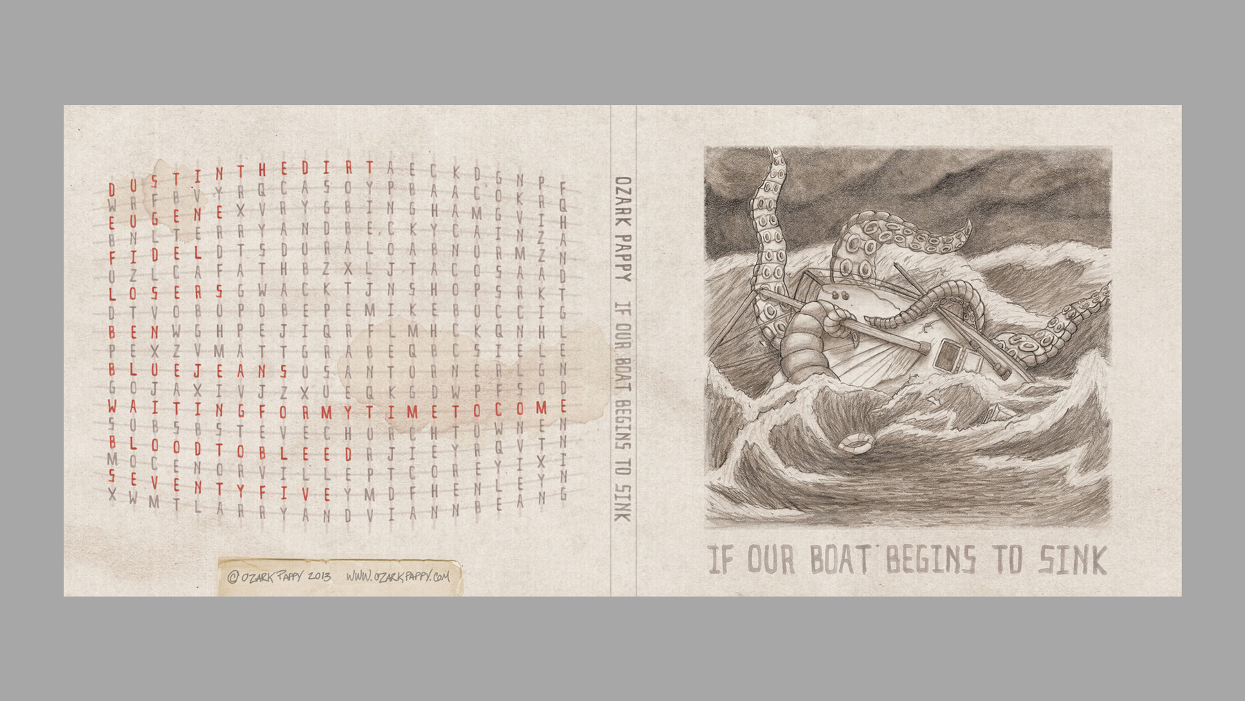 Album artwork - front and back - Ozark Pappy 'If Our Boat Begins to Sink'