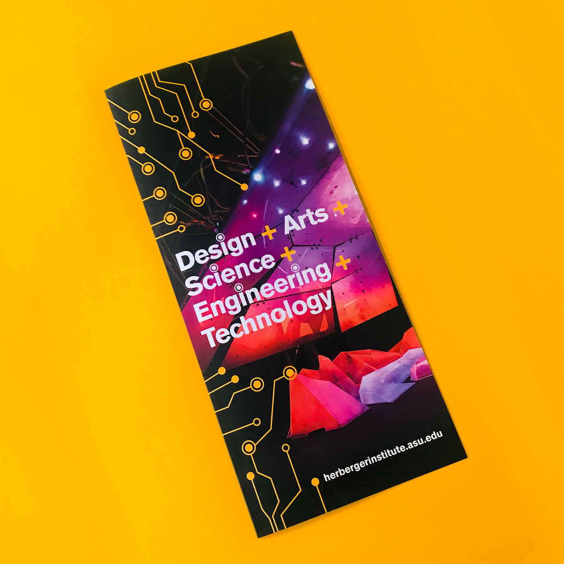 Brochure cover - Design + Arts + Science + Engineering + Tech (Type)