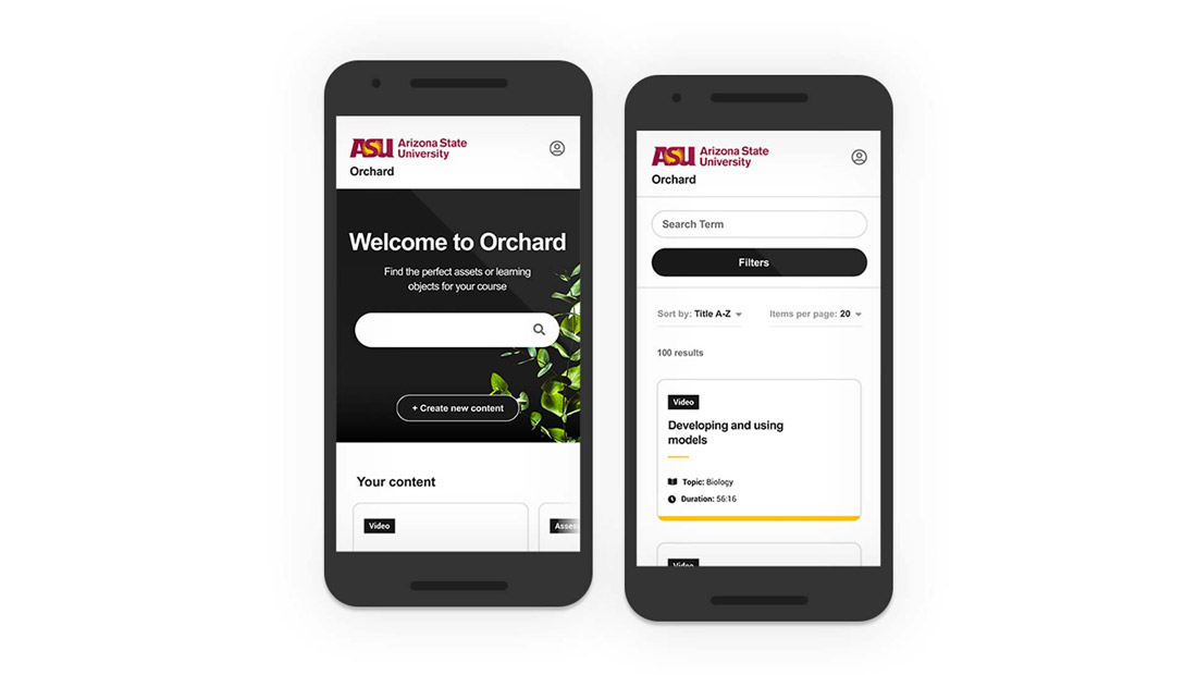 ASU Orchard Product - Mobile Design